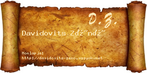 Davidovits Zénó névjegykártya